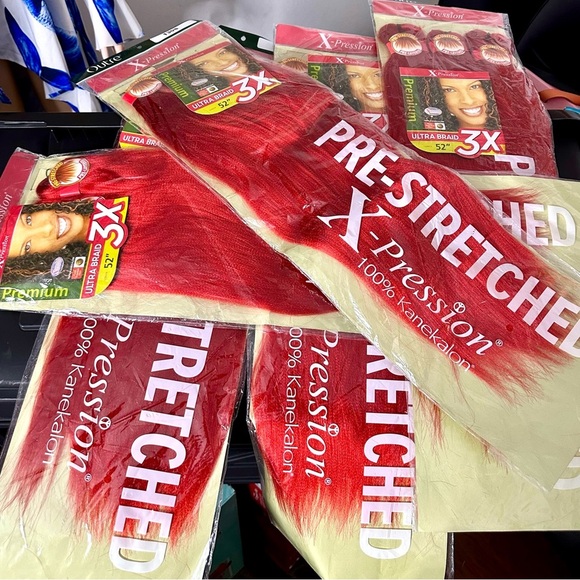 Outre Xpression 3x Ultra Braid Hair 52 Inches Red Color 130S - 5 Packs Kanekalon - Picture 2 of 9